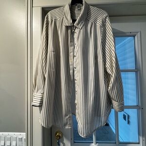 Rachel Zoe Classic Black and White Striped Shirt